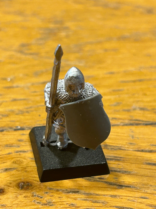 Warhammer Fantasy Old World Bretonnian man at arms spearman  metal