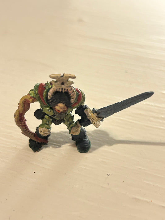 Vintage Chaos Khorne Champion 'Sword, Blade Arm and Horns' Realm of Chaos Metal