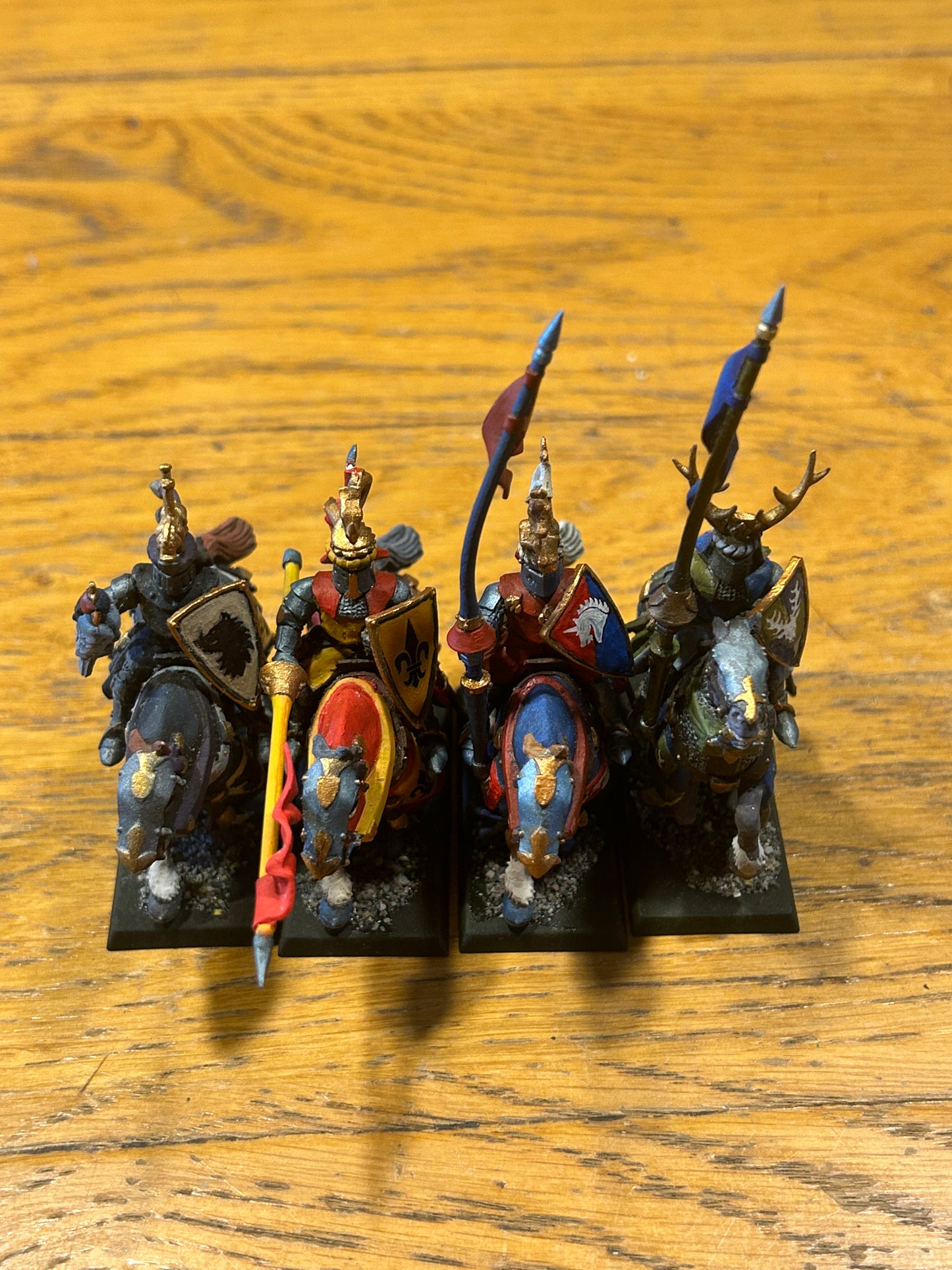 Warhammer plastic Bretonnian Knights x4 (well painted)