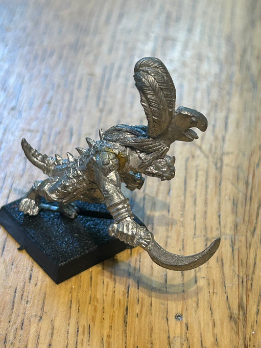 SAURUS CHAMPION COMMAND LIZARDMEN WARHAMMER fantasy OLD WORLD FANTASY OOP