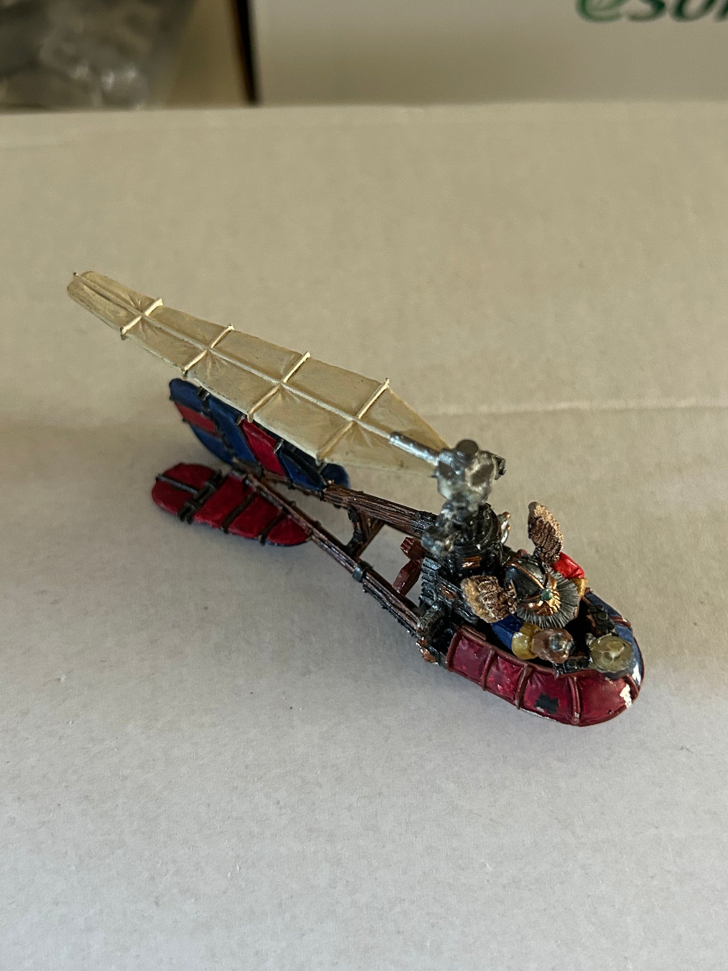 Warhammer fantasy The Old World Dwarf Dwarves Gyrocopter Metal incomplete (missing two propellers and the gun)