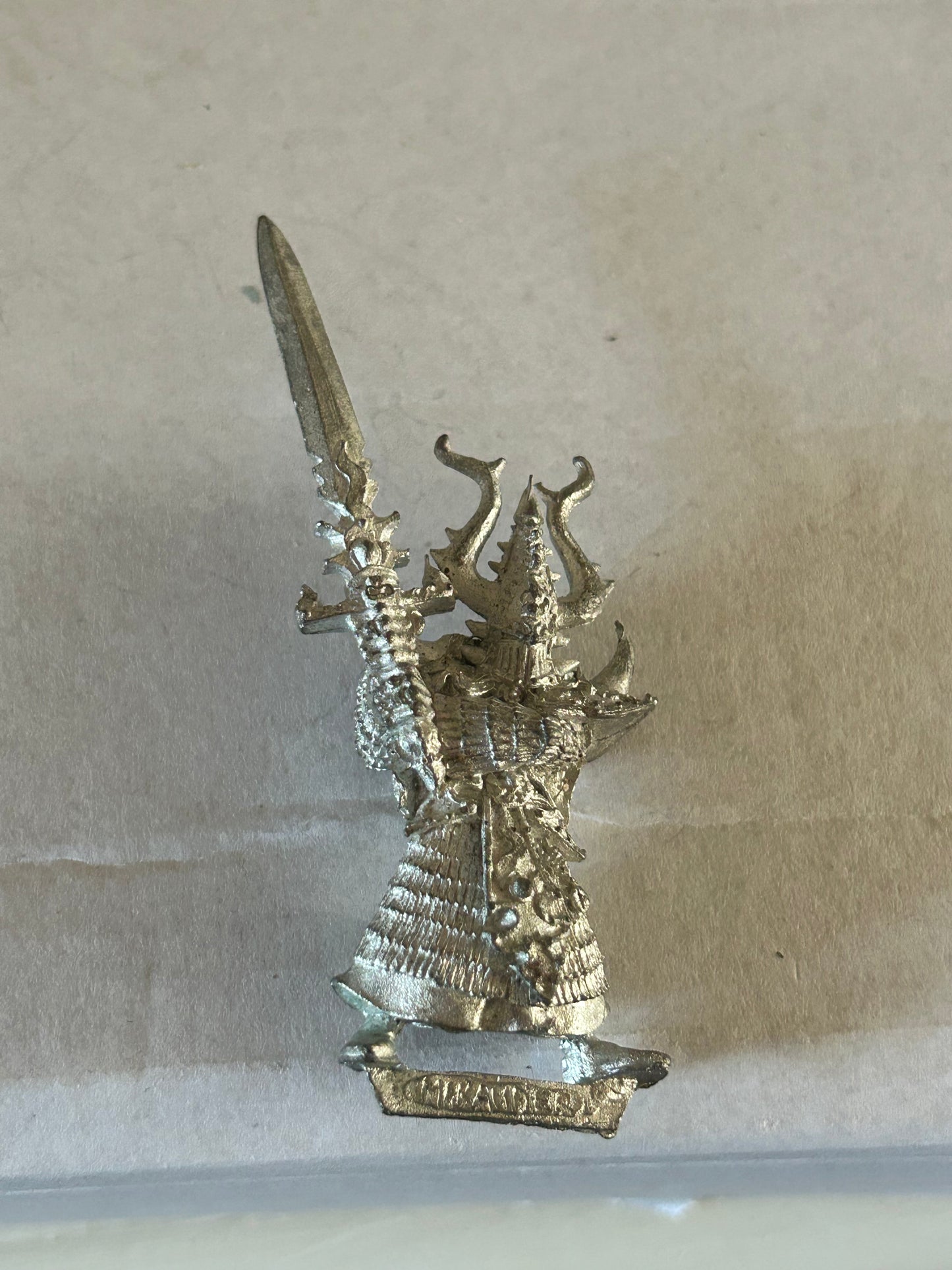 Chaos Aekold Helbrass Champion of Tzeentch Citadel Metal GW WFB 90s (no banner)
