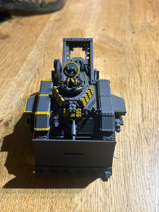 Warhammer 40k converted tank imperial guard or space marine (looks like an attempt at an atlas recovery tank)