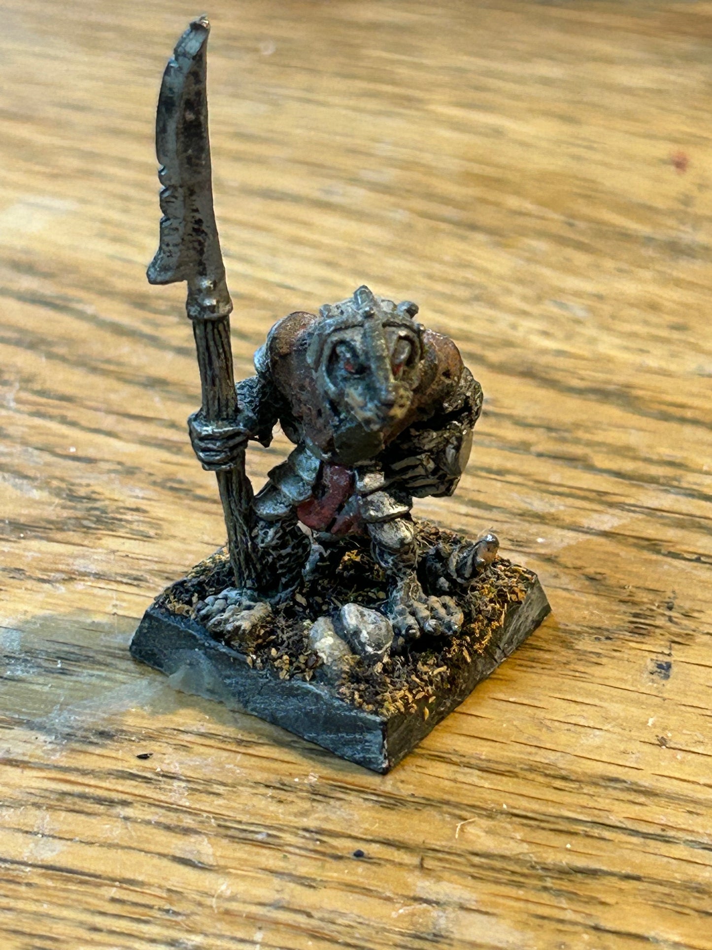 Warhammer fantasy C47 Skaven Clan Rat Krey with spear/halberd Metal Chaos Ratmen Citadel 1987