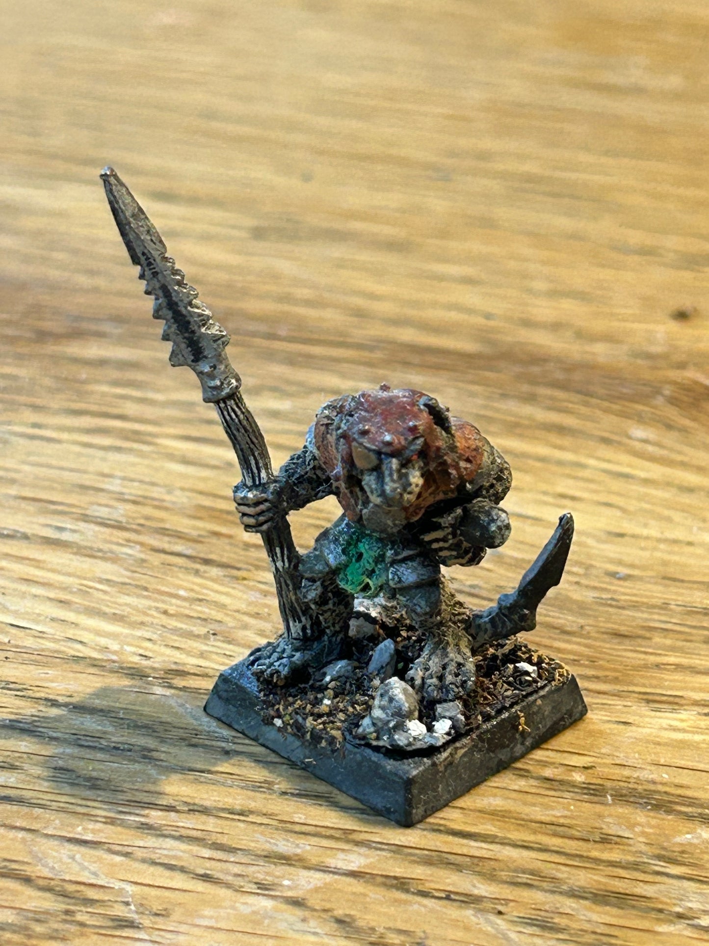 Warhammer fantasy C47 Skaven Clan Rat Gwrack with spear/halberd Metal Chaos Ratmen Citadel 1987