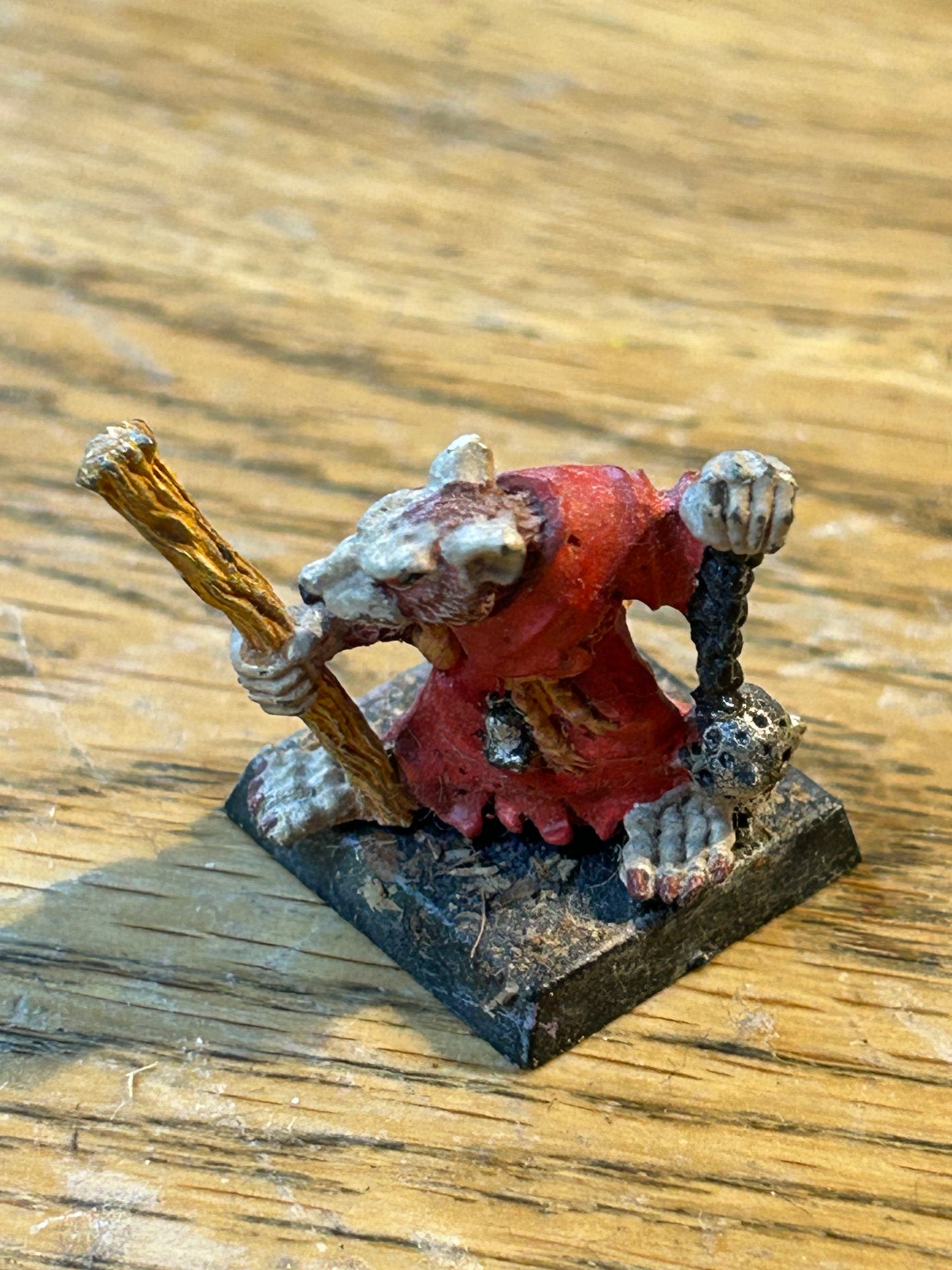 Vintage Warhammer Skaven 'Plague Censer Bearer w. Staff' C22 1980s Metal