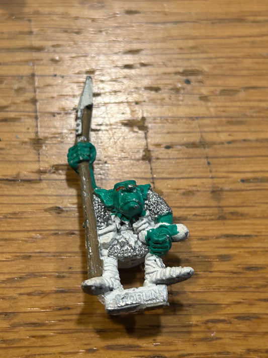 C12 Goblin with Spear Dofblot Metal Citadel Oldhammer