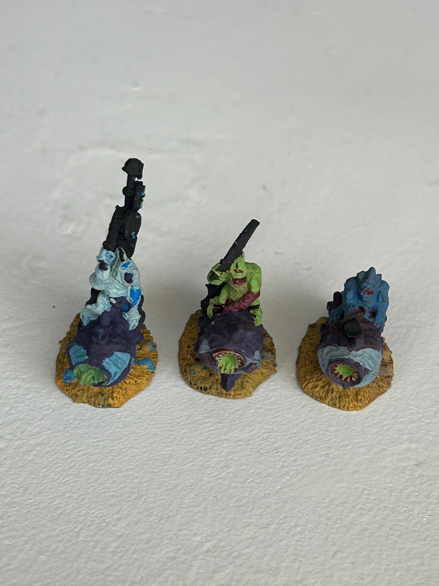 Vintage Warmaster Chaos beasts of Nurgle' x3 10mm Metal