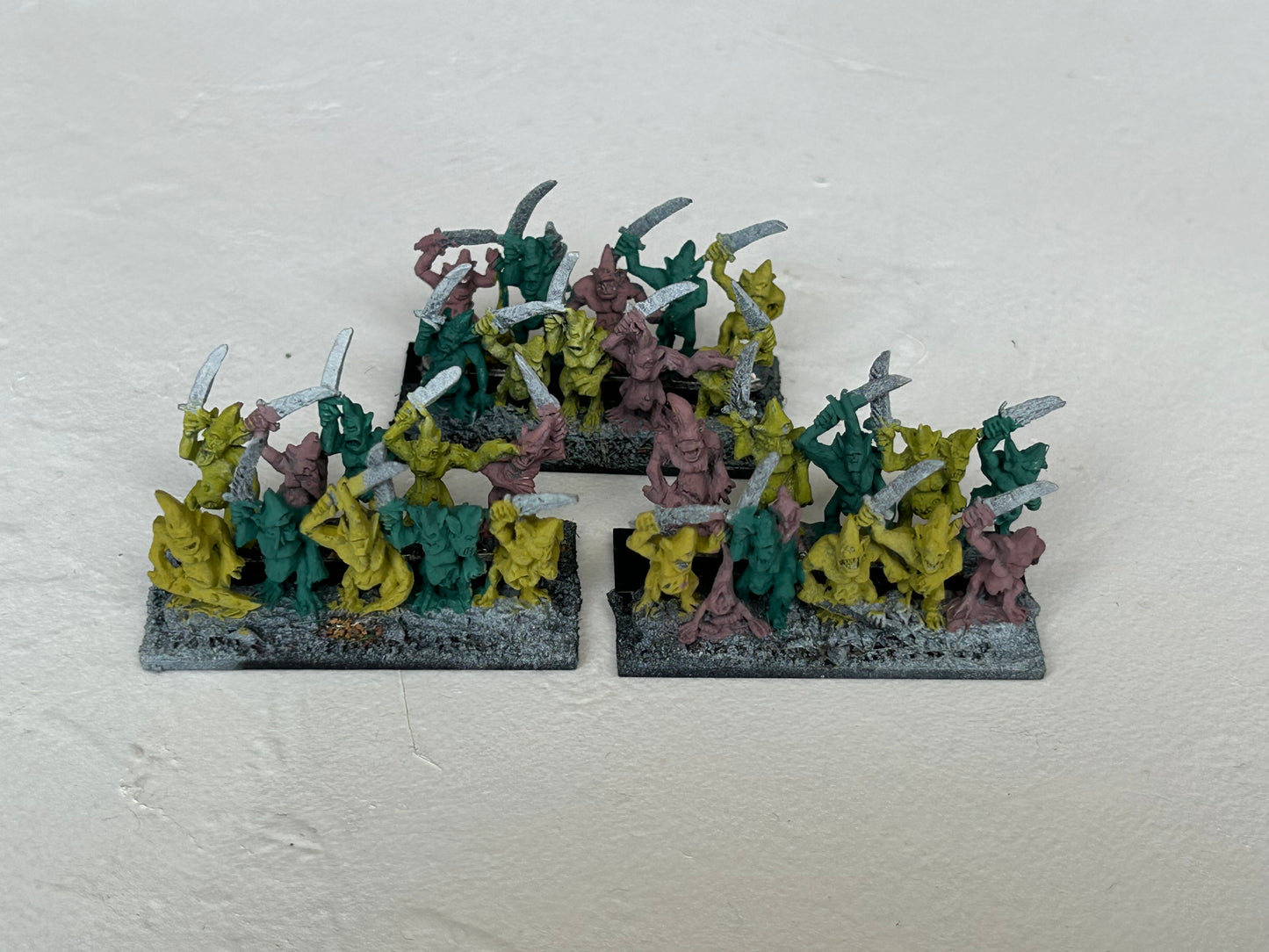 Vintage Warmaster Chaos 'Daemon Horde of Nurgle' Plaguebearers 10mm Metal 3 bases worth