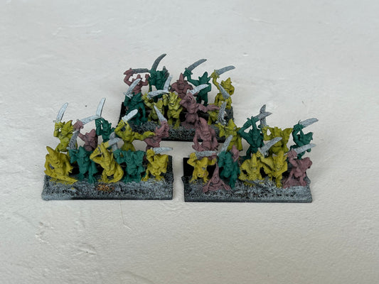 Vintage Warmaster Chaos 'Daemon Horde of Nurgle' Plaguebearers 10mm Metal 3 bases worth