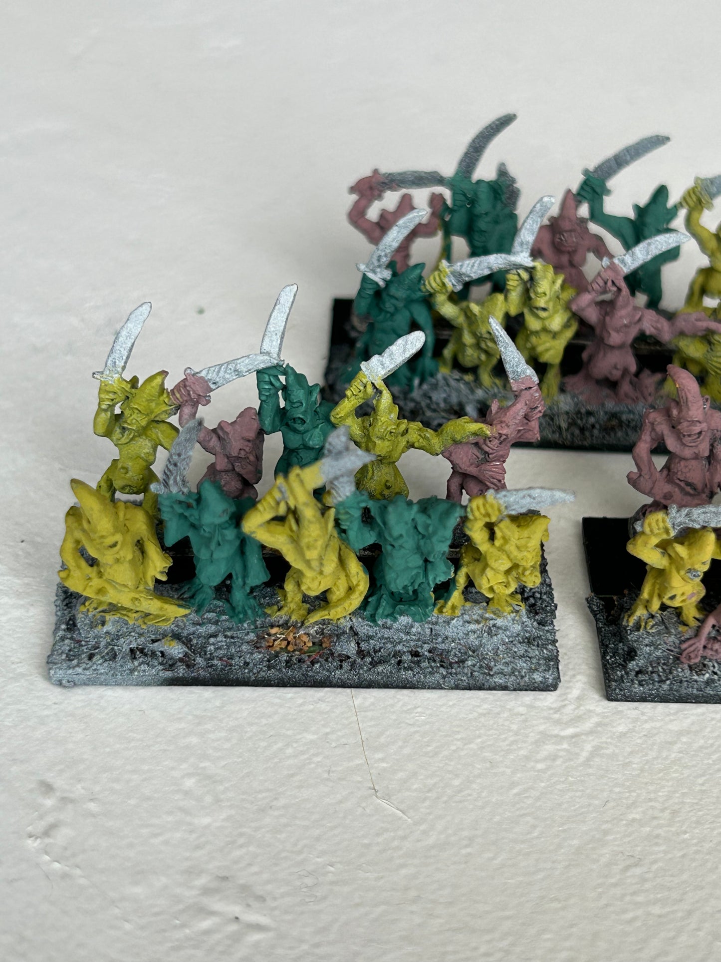 Vintage Warmaster Chaos 'Daemon Horde of Nurgle' Plaguebearers 10mm Metal 3 bases worth