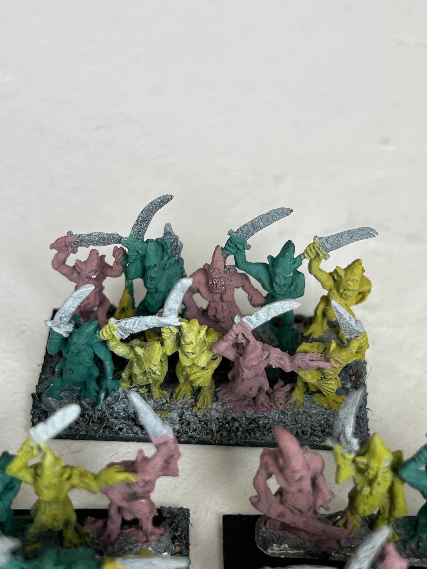 Vintage Warmaster Chaos 'Daemon Horde of Nurgle' Plaguebearers 10mm Metal 3 bases worth