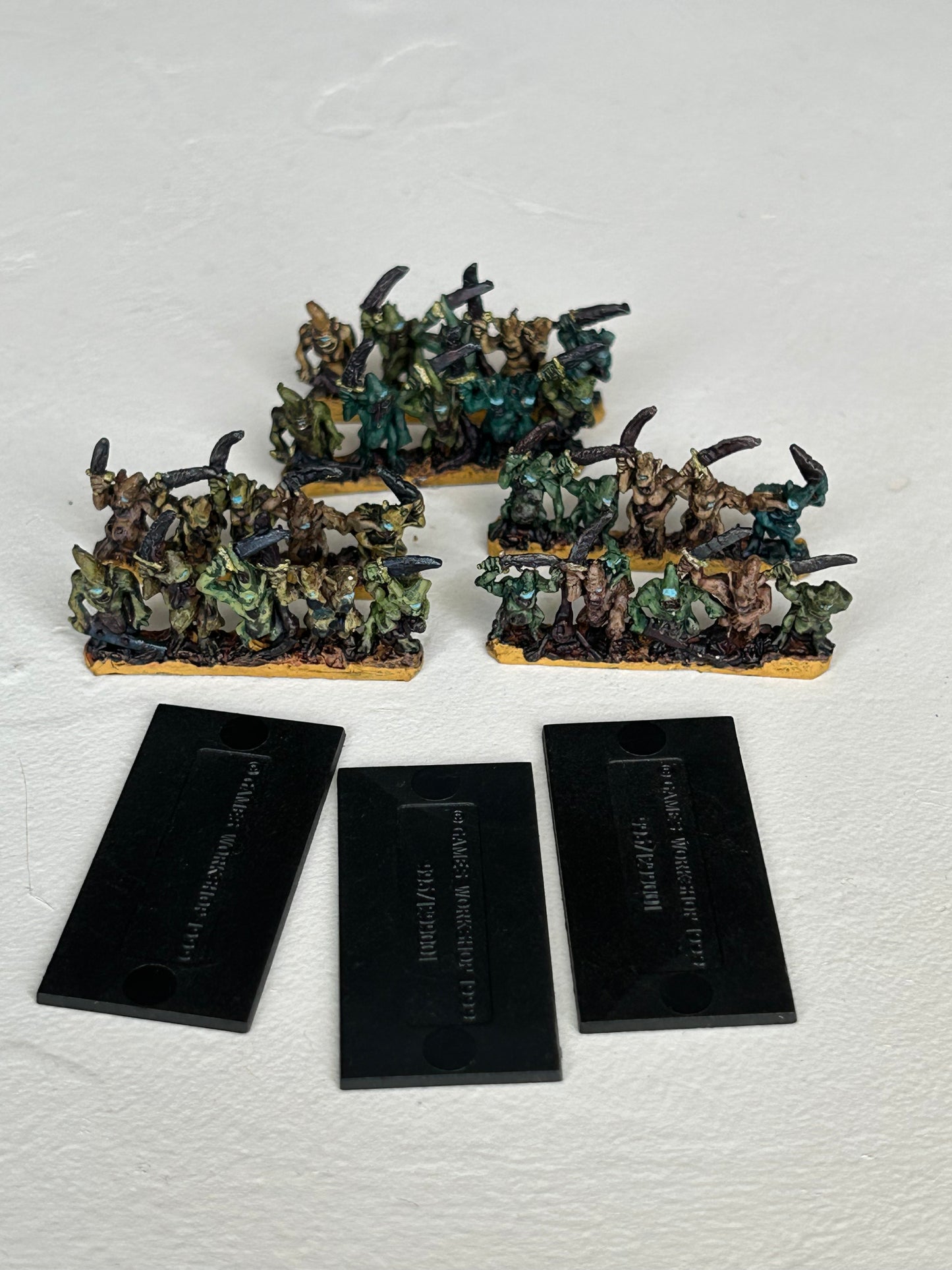 Vintage Warmaster Chaos 'Daemon Horde of Nurgle' Plaguebearers 10mm Metal 3 bases worth