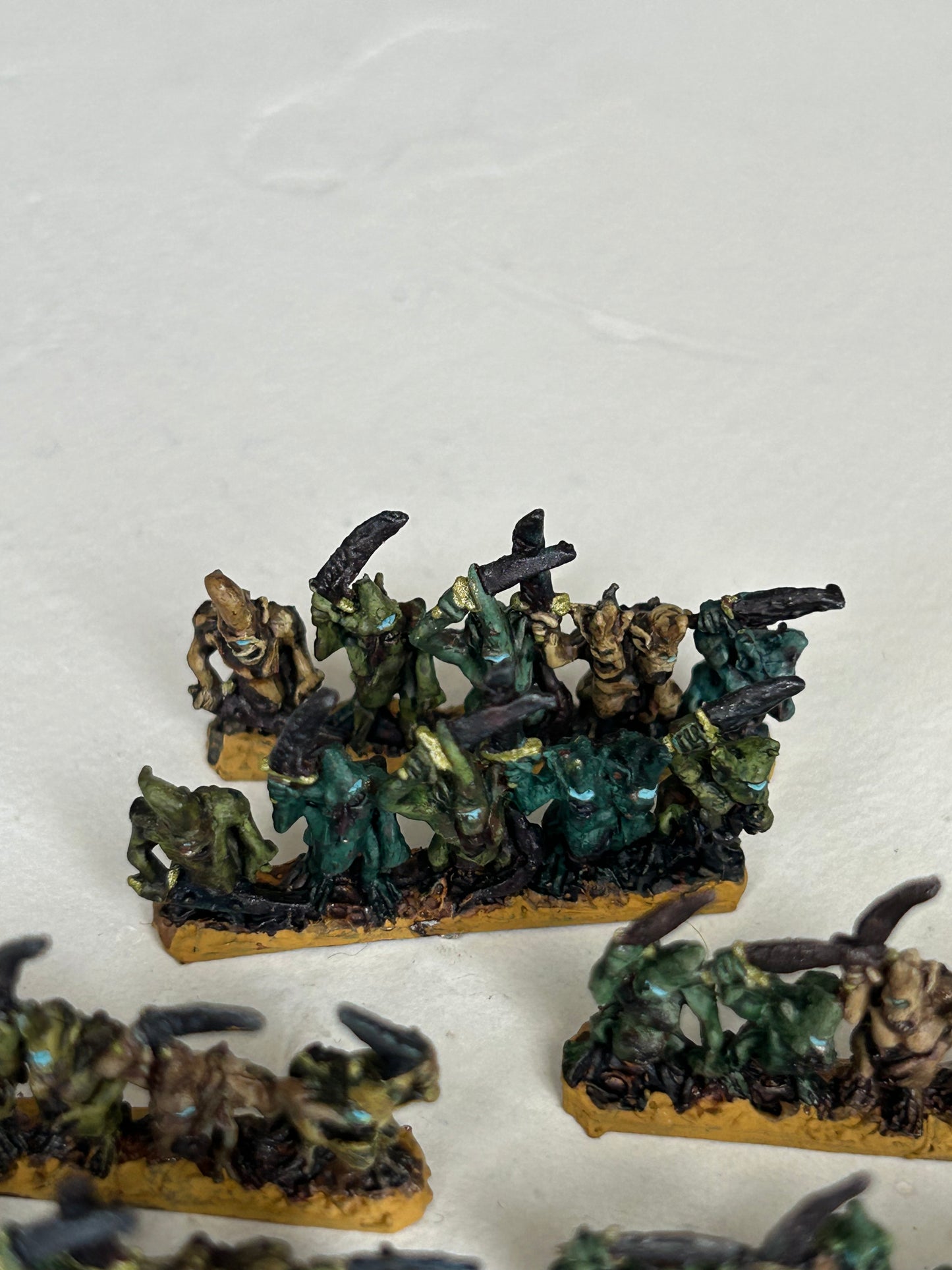 Vintage Warmaster Chaos 'Daemon Horde of Nurgle' Plaguebearers 10mm Metal 3 bases worth