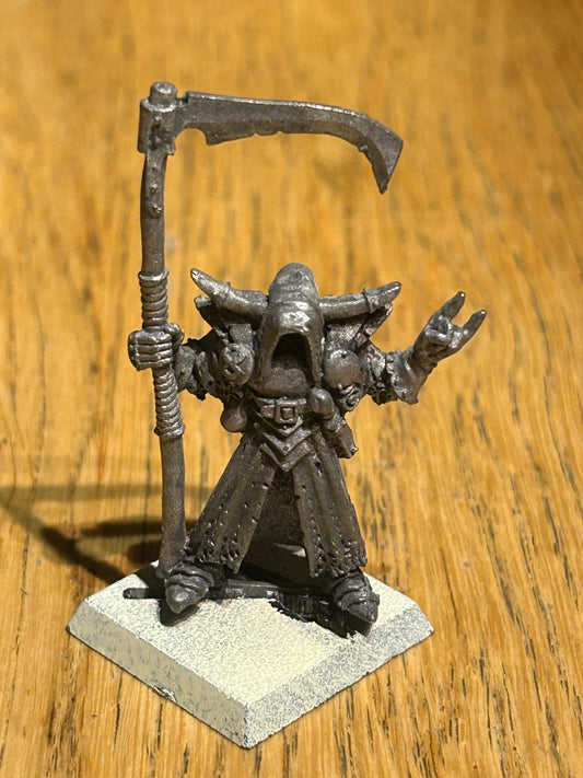Citadel Warhammer fantasy Realm Of Chaos Warrior Champion w/ Scythe 80s Citadel Metal