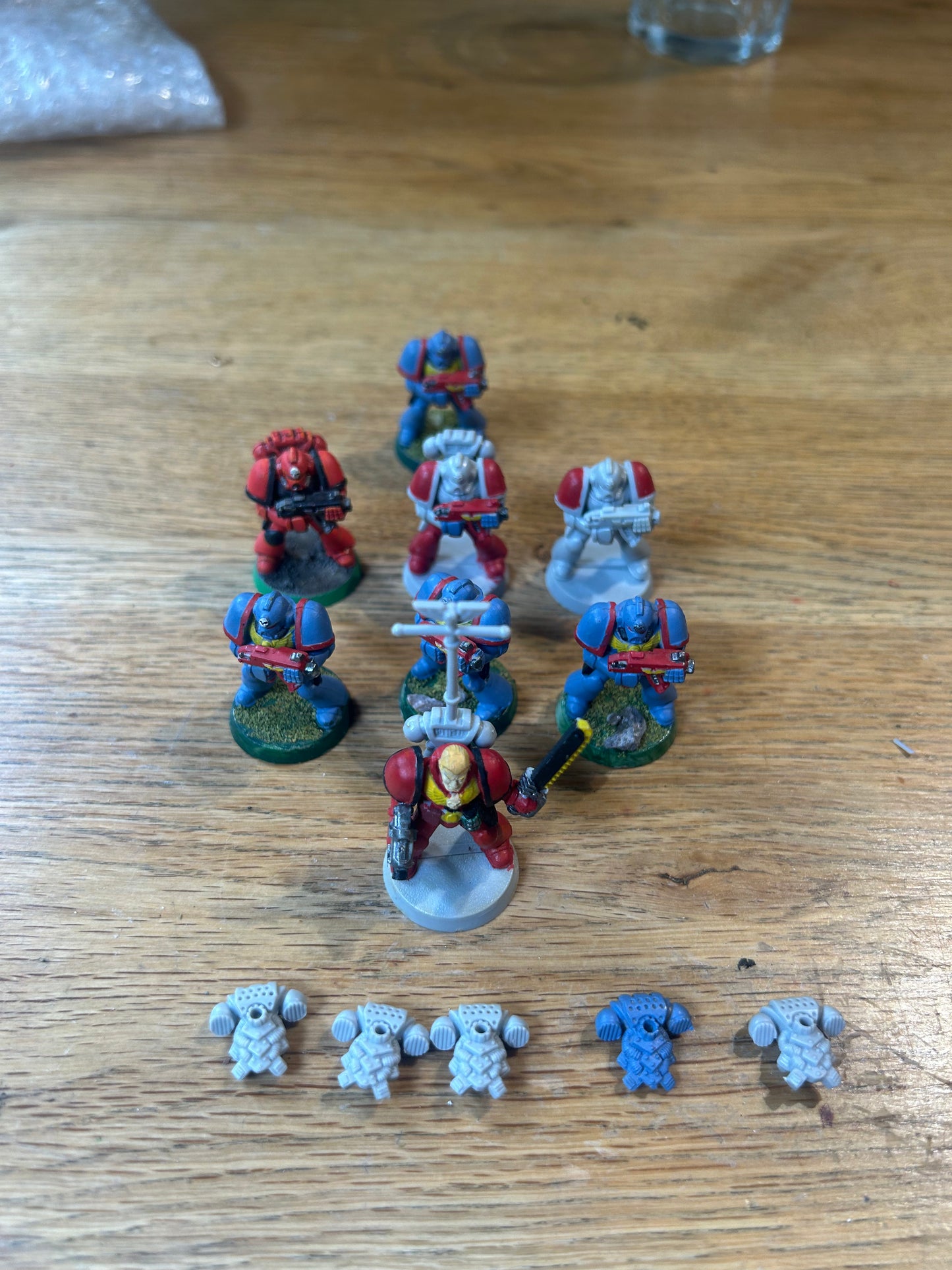 Warhammer 40k space marine plastic tactical squad (just the sergeant and 7 marines)