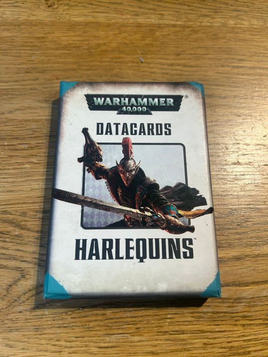 Games Workshop Warhammer 40k Harlequins Data Cards 2015 Great Condition