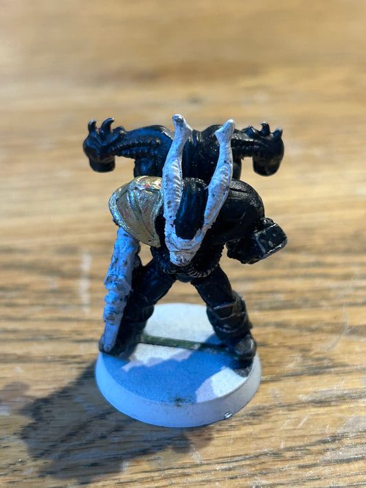 Warhammer 40k Rogue Trader Chaos Renegades Khorne World Eaters Bloodletter Metal - Metal with back pack