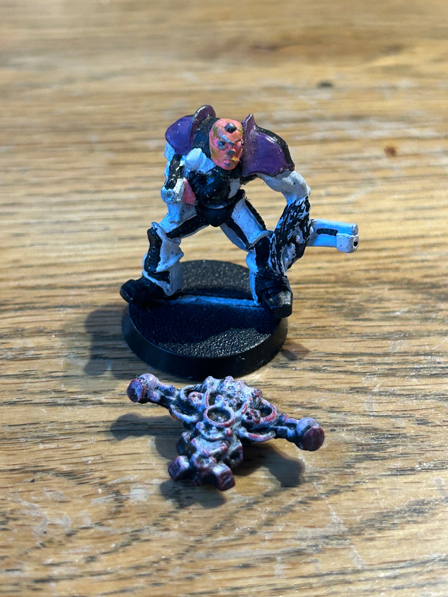 1988 Slaanesh Renegade Chaos Space Marine CSM Rogue Trader Warhammer RARE METAL with backpack