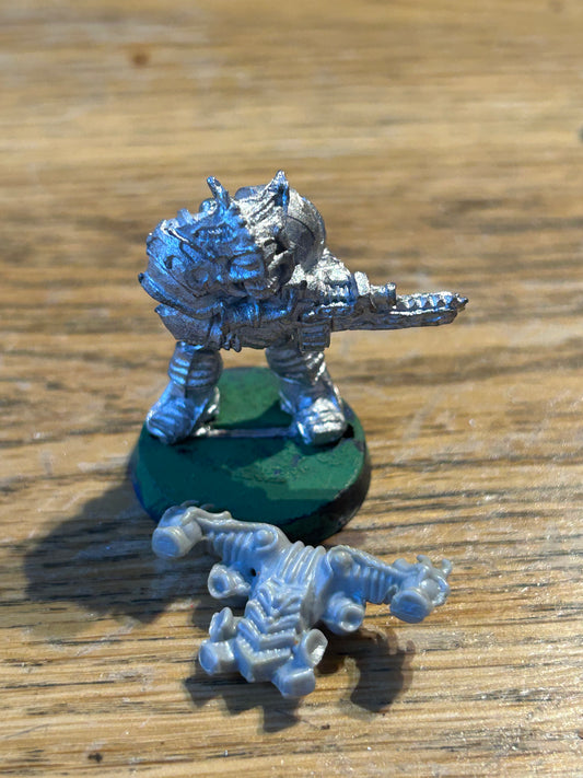 1988 Slaanesh Renegade Chaos Space Marine CSM Rogue Trader Warhammer RARE METAL with backpack