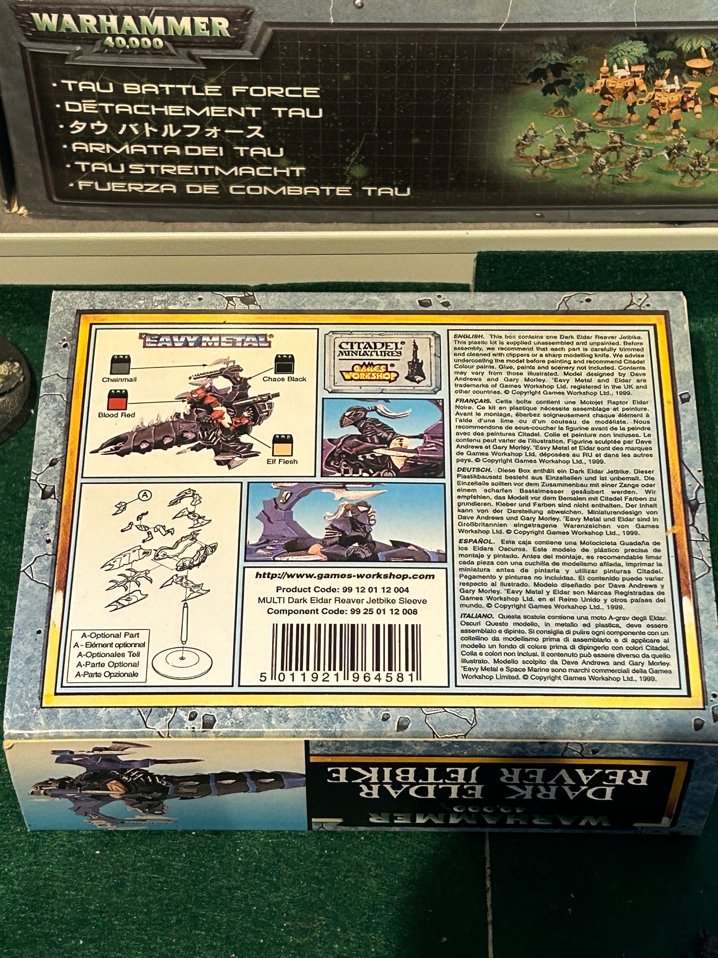 Warhammer 40k dark eldar reaver JetBike with box