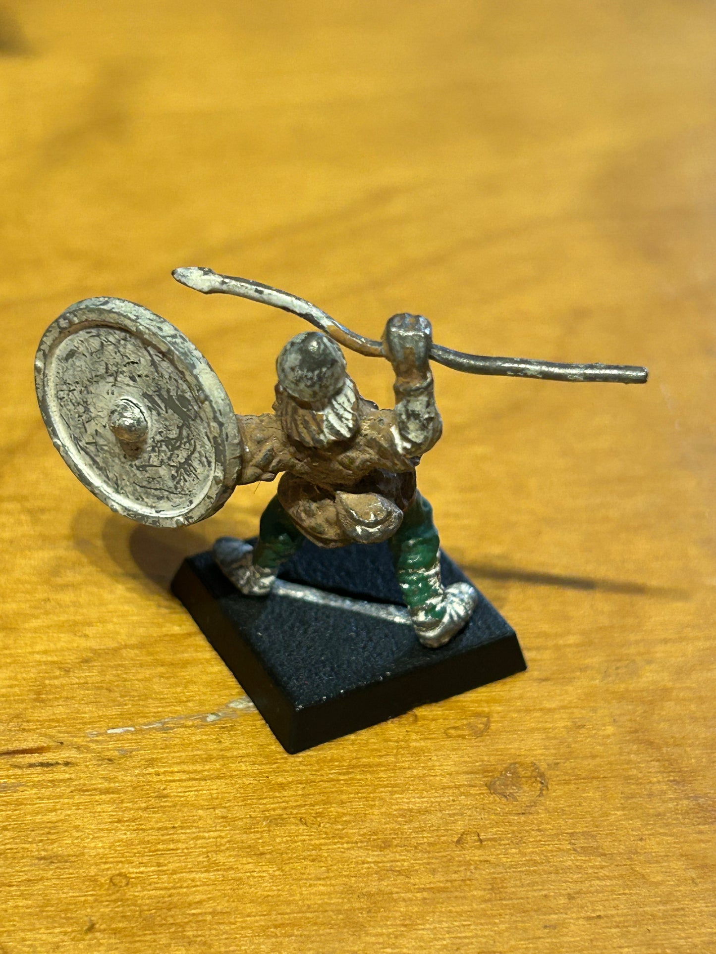 Warhammer fantasy Norse/viking warrior with spear (looks like the spear is one that slots in and I’m not sure if it’s an original).