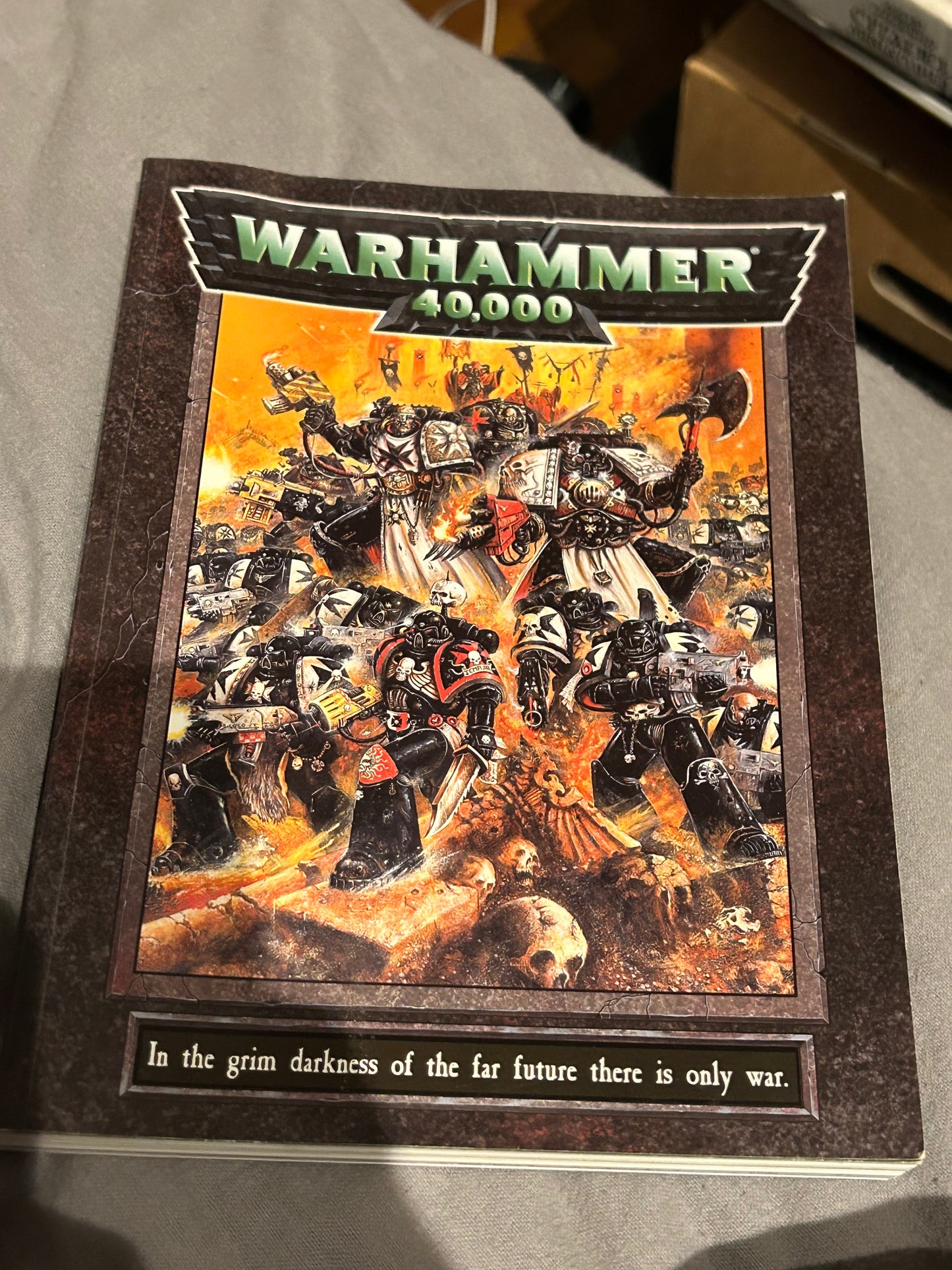 Warhammer 40k third edition box set (no miniatures, just rules, dice, some scenery, sold as seen).