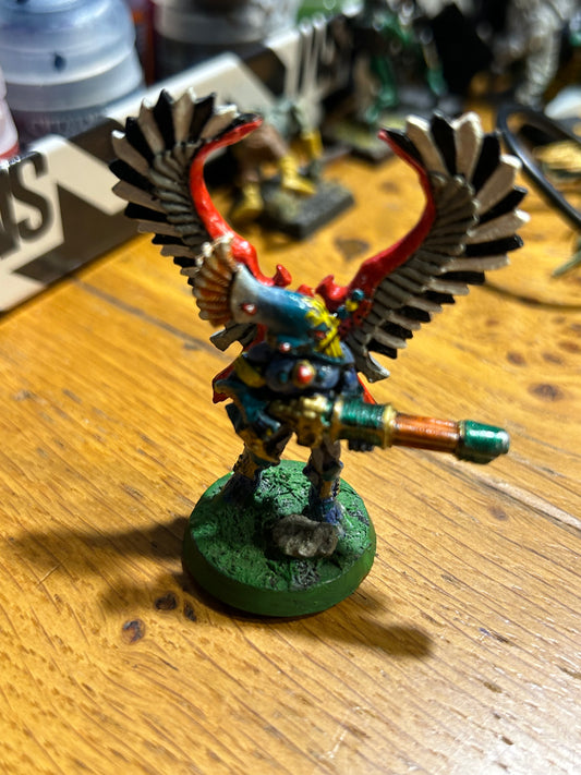 Warhammer 40k Eldar Swooping Hawk Exarch - Metal