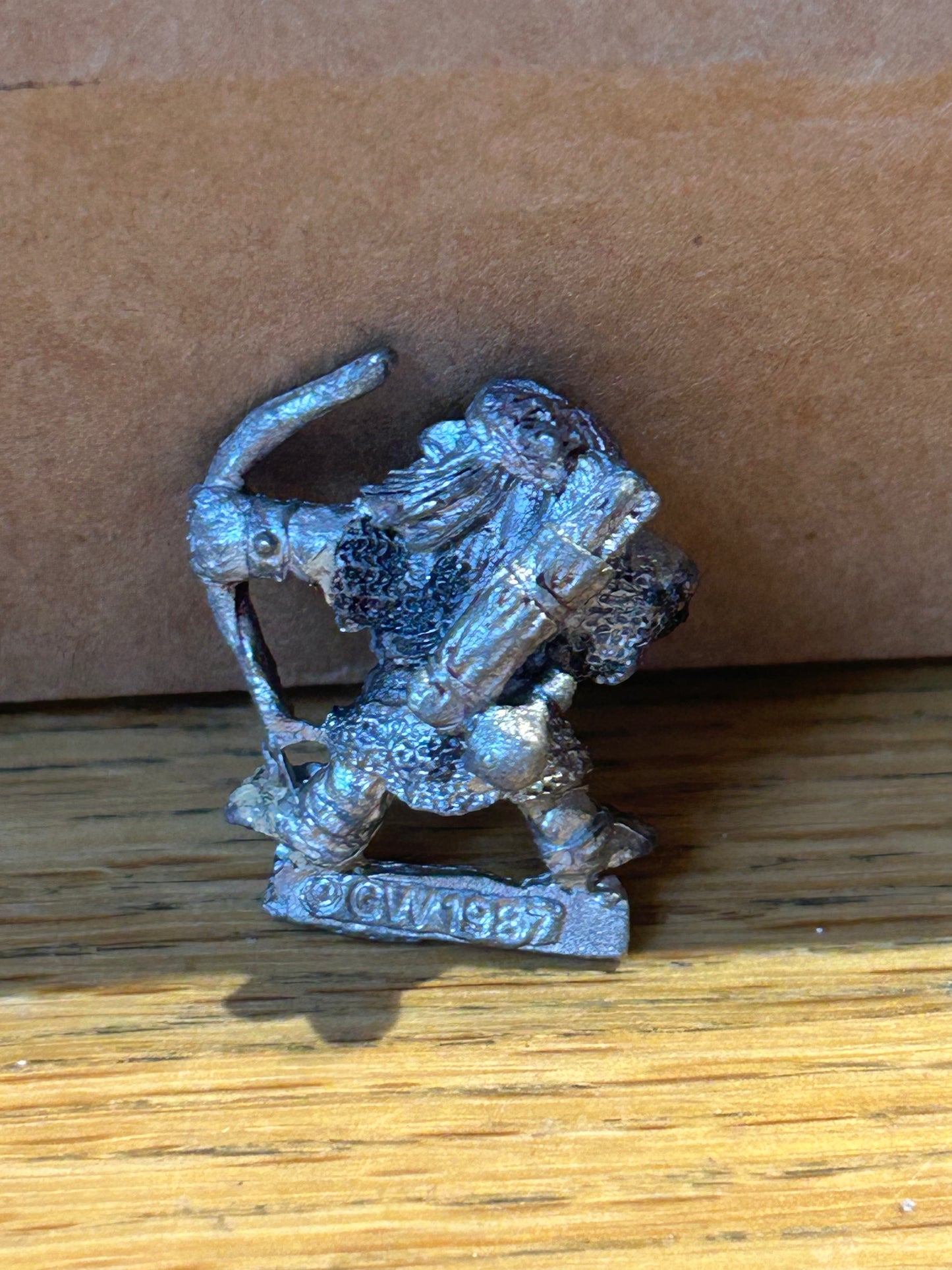 Warhammer Fantasy Citadel D2 Norse Dwarf Rolf Redbow Archer Metal (has been stripped)