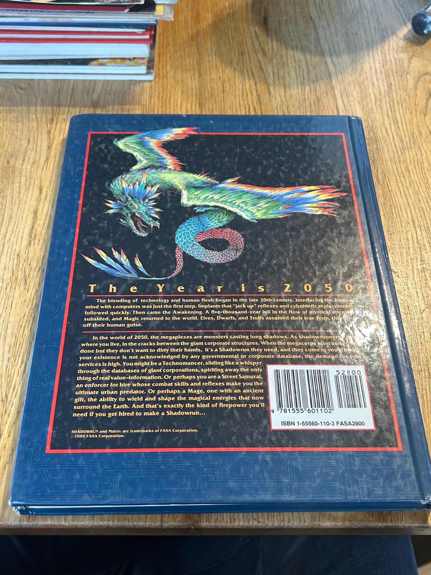 SHADOWRUN Roleplaying Game RPG - Hardcover - FASA 1989 - 7101