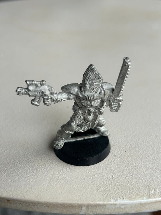 Games Workshop Warhammer 40k Space Wolves Wolf Scout Sergeant 1993 Metal Figure (no backpack)