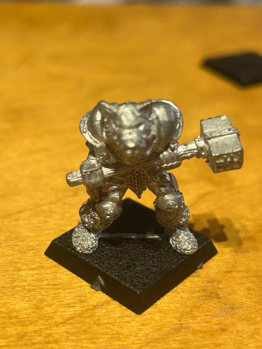 Warhammer Citadel Chaos Champion of Khorne with Hammer Metal Figure 1987 021915