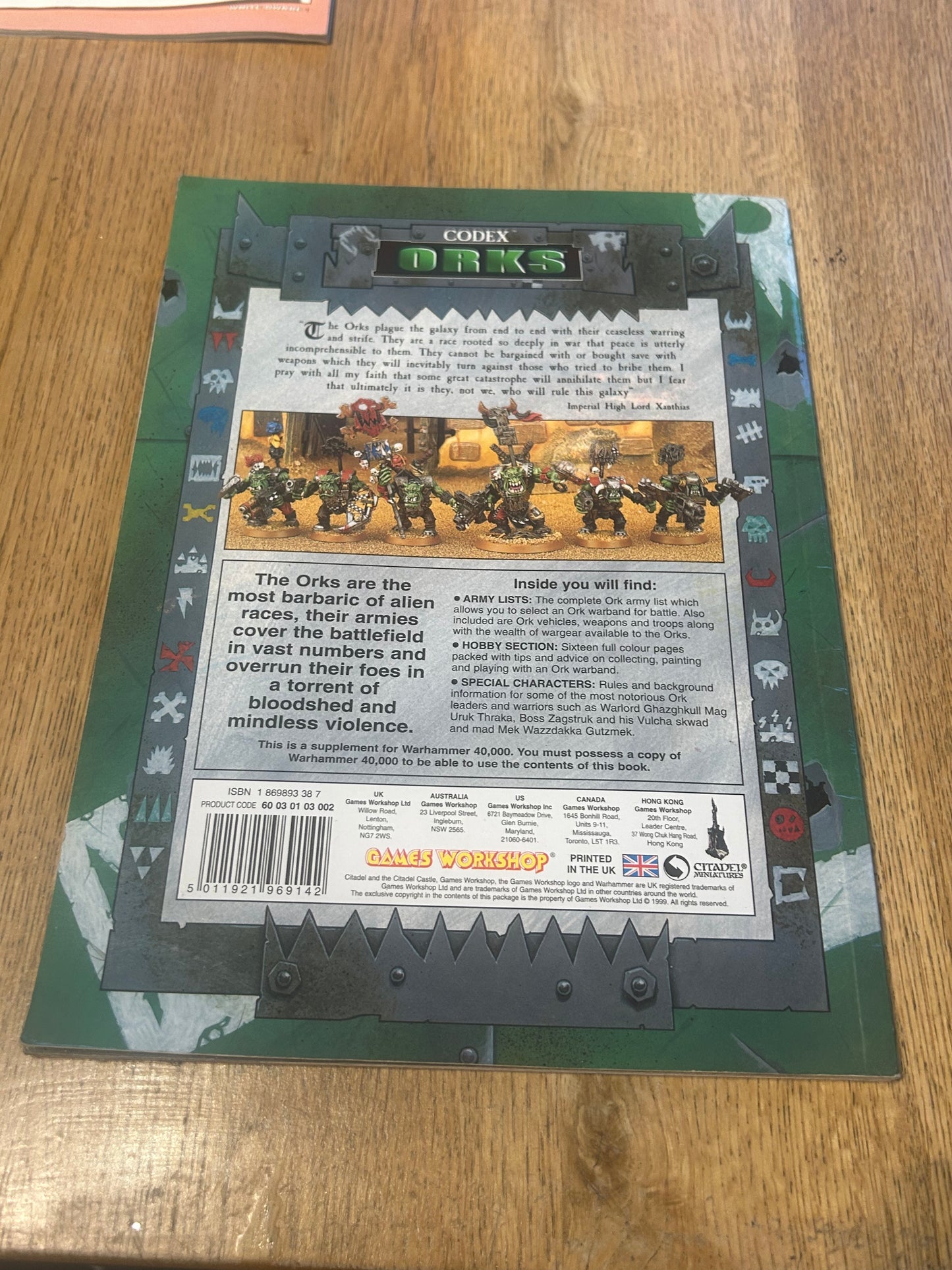 Warhammer 40k Orks Codex 3rd Edition Games Workshop