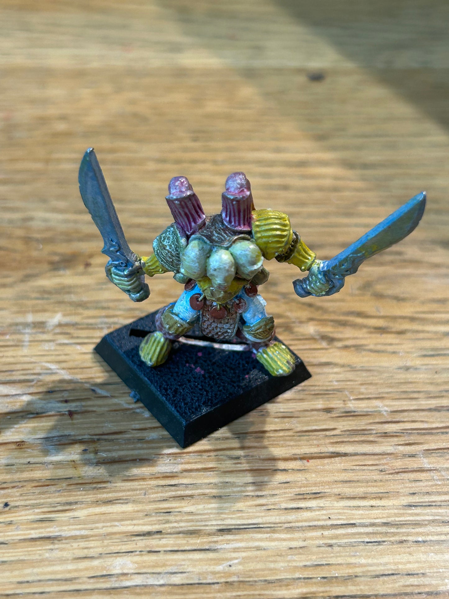 Vintage Warhammer Chaos Tzeentch Champion 'Three Heads' Realm of Chaos Metal