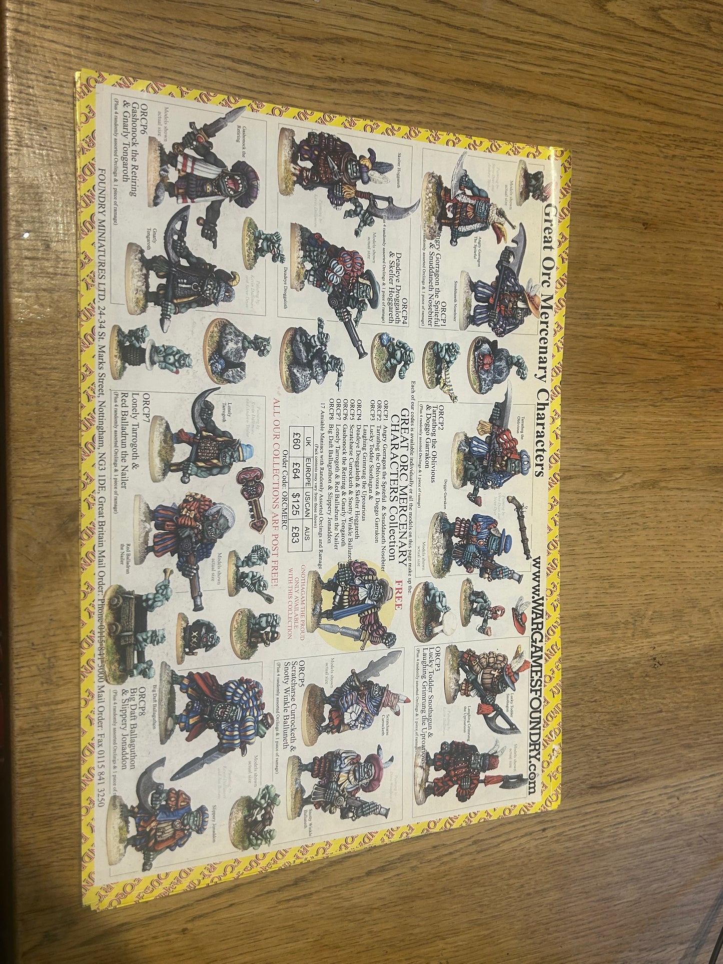 Wargames foundry catalogue