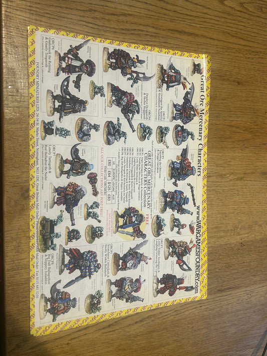 Wargames foundry catalogue