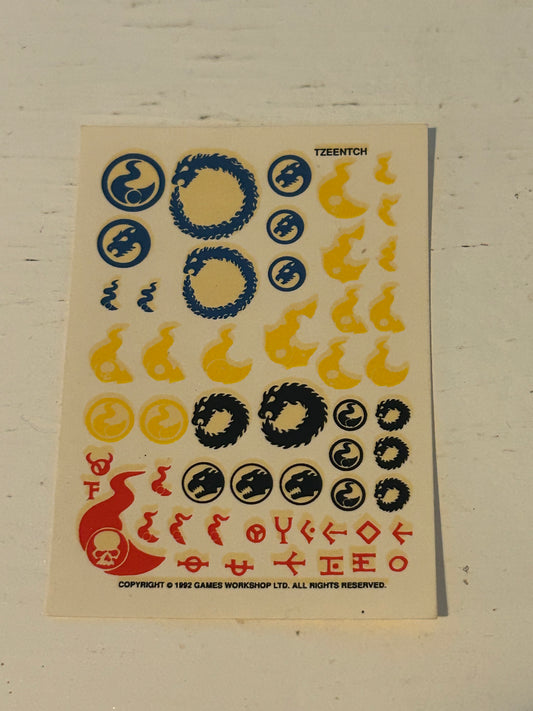 Warhammer fantasy or 40k Tzeentch transfer sheet