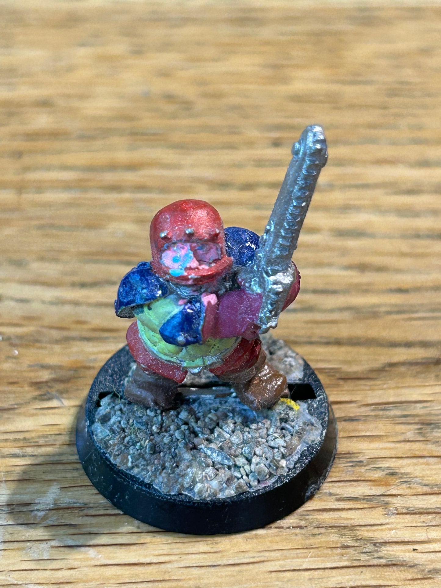 Blood bowl second edition dwarf star player with chainsaw Flint Churnblade