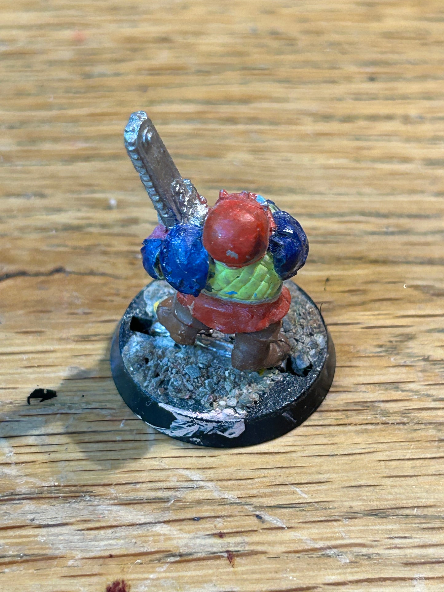 Blood bowl second edition dwarf star player with chainsaw Flint Churnblade