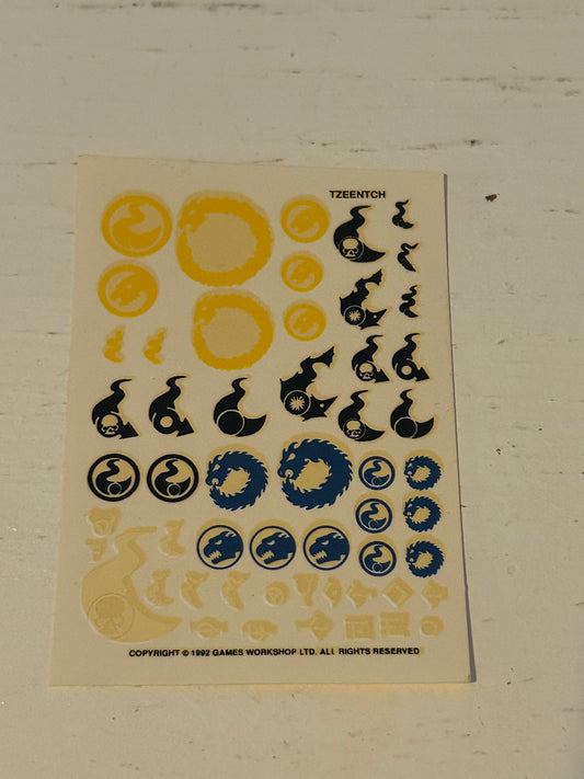 Warhammer fantasy or 40k Tzeentch transfer sheet