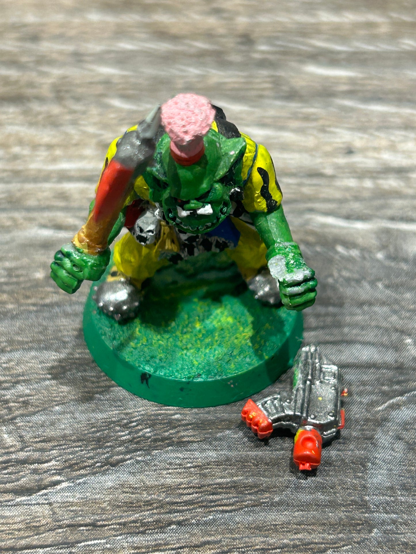 Warhammer 40k Rogue Trader Space Ork boy with bolt pistol and axe