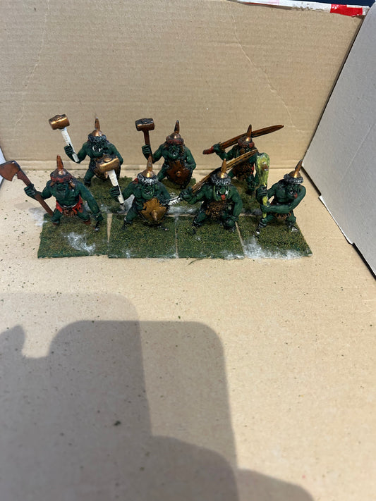 Warhammer fantasy proxy ogres or giant orcs x 7 (same size as classic jes Goodwin ogres)