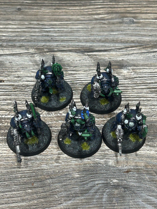 Chaos Space Marine Terminators X 5 Metal - Warhammer 40k (nicely painted)