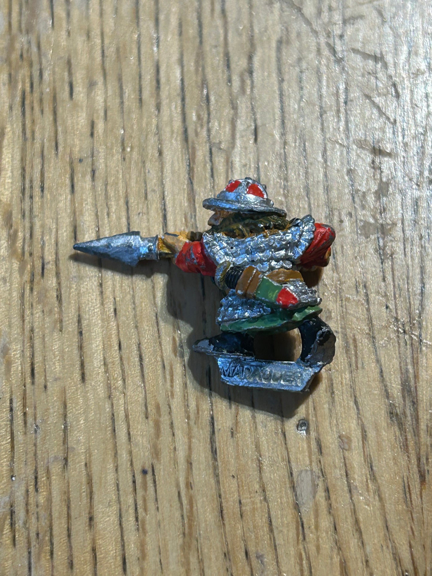Warhammer Marauder MM10 DW 1 helmet advancing with spear Dwarves Clansmen Games Workshop Citadel