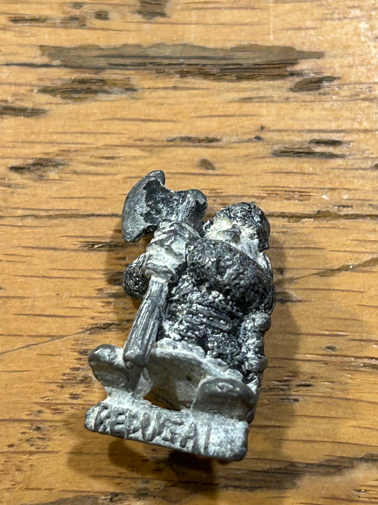 Warhammer fantasy Citadel Dwarf imperial dwarf trooper Brodin Metal (has been stripped badly and has paint in the recesses still)