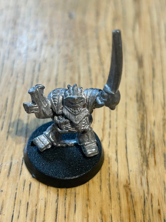 Rogue Trader Chaos Squat In Power Armour Space Dwarf Metal Citadel