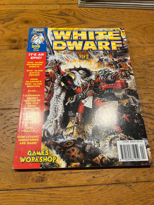 White dwarf issue 208 (includes the card inserts)