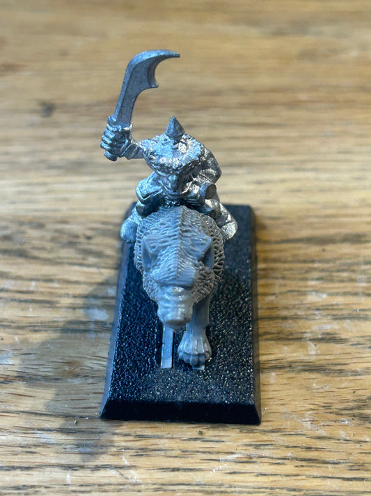 Warhammer fantasy marauder miniatures goblin wolf rider with sword