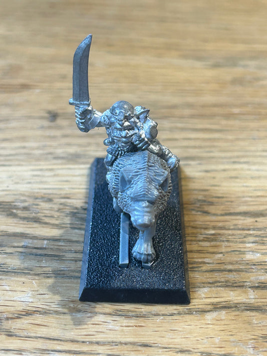 Warhammer fantasy marauder miniatures goblin wolf rider with sword