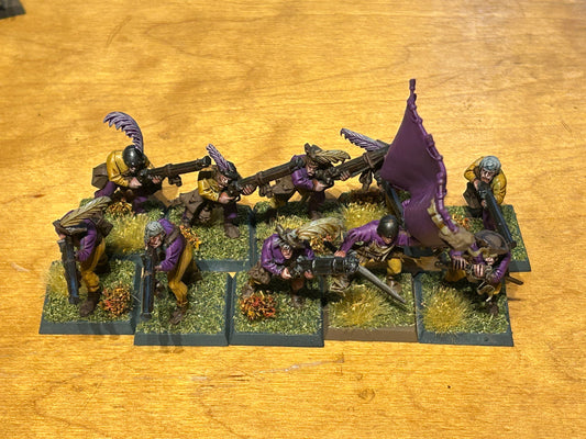 Warhammer fantasy the old world empire of man handgunners x10 with full command